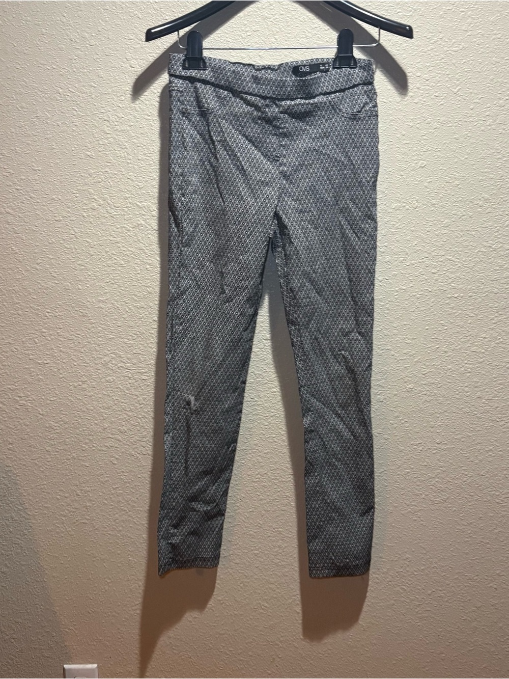 OVS Patterned Grey Slim Dress Pants